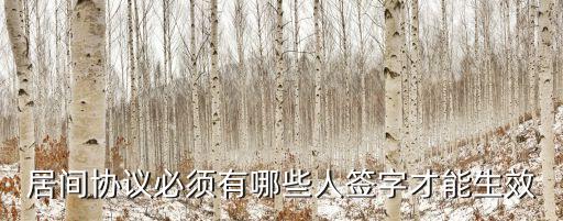 居間協(xié)議必須有哪些人簽字才能生效