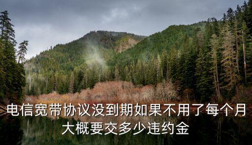 電信合約沒(méi)到期違約金怎么算，中國(guó)電信寬帶違約金計(jì)算公式