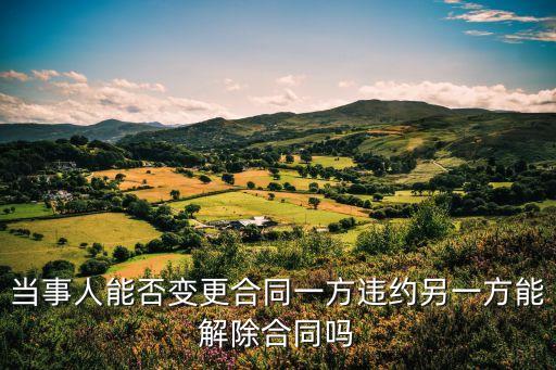 一方根本違約 另一方不解除合同，只有一方違約另一方就有權(quán)解除合同嗎