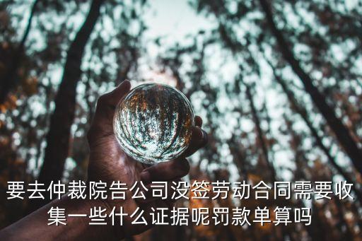 要去仲裁院告公司沒簽勞動合同需要收集一些什么證據(jù)呢罰款單算嗎
