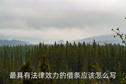 借條范本 法律效力格式范文，借條怎么寫才有法律效力范本