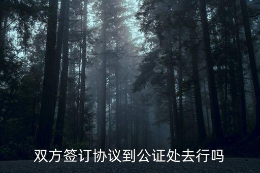 雙方簽訂協(xié)議到公證處去行嗎