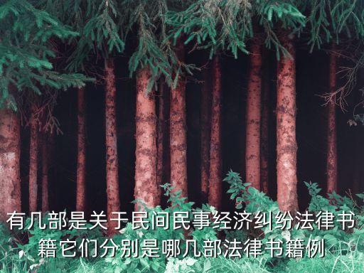 合同糾紛買哪些法律書籍看，有幾部是關于民間民事經濟糾紛法律書籍它們分別是哪幾部法律書籍例