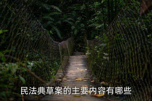 中華人民共和國(guó)民法典草案，民法典草案的主要內(nèi)容有哪些