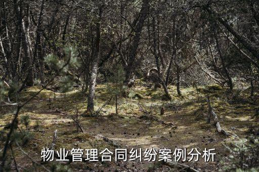 物業(yè)管理合同糾紛案例分析