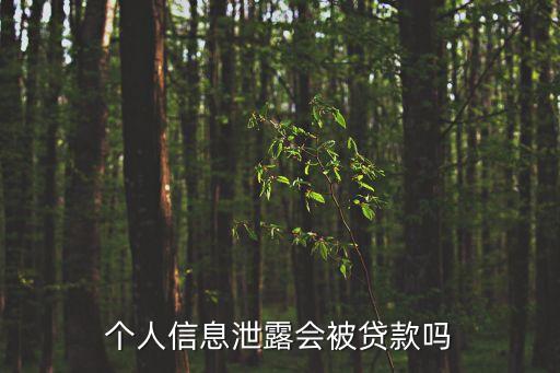 個人信息泄露騙子會去貸款嗎，身份證信息被泄露會被貸款嗎