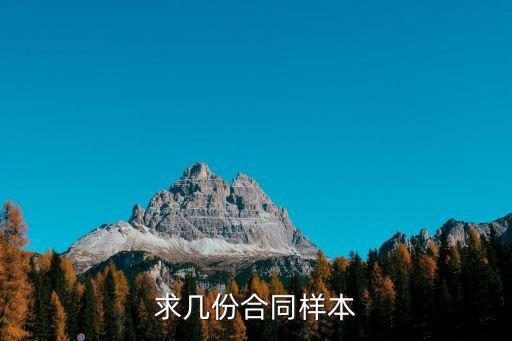 合同樣例，要式合同的例子