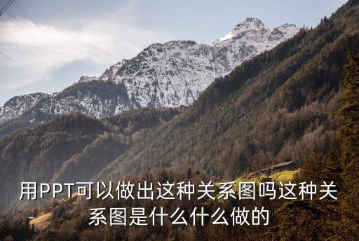 用PPT可以做出這種關系圖嗎這種關系圖是什么什么做的