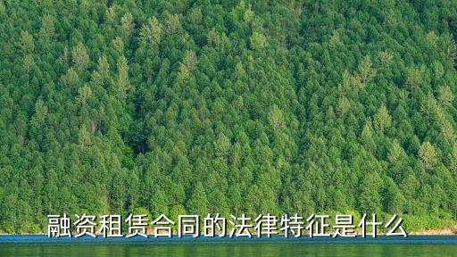 融資租賃合同的法律特征有，與買賣合同相比融資租賃合同主要都有哪些特征