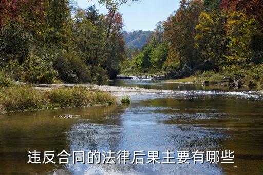 違反合同應(yīng)當(dāng)承擔(dān)什么法律后果，違反合同的法律后果主要有哪些