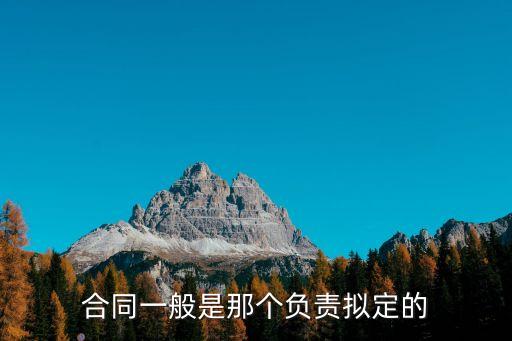 合同一般是那個負責擬定的