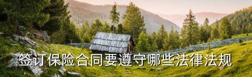 保險合同滿足哪些法律，保險合同成立需要滿足哪些條件