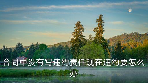 合同未約定違約責(zé)任怎么辦，合同中沒有寫違約責(zé)任現(xiàn)在違約要怎么辦