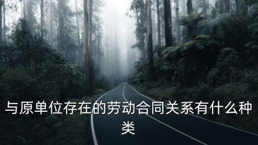 與原單位存在的勞動(dòng)合同關(guān)系有什么種類