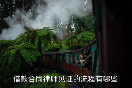借款合同律師見(jiàn)證的流程有哪些