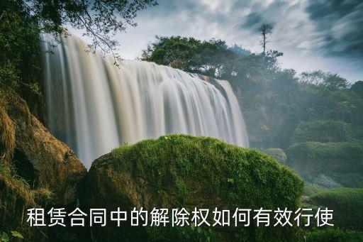 租賃合同中的解除權如何有效行使