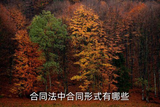 合同法中合同形式有哪些