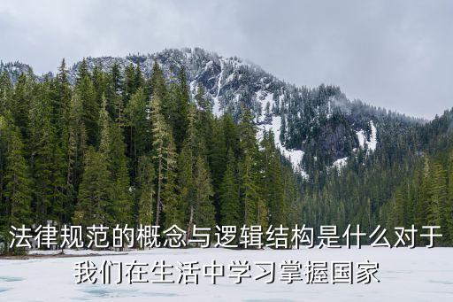 法律規(guī)范的概念與邏輯結(jié)構(gòu)是什么對于我們在生活中學(xué)習(xí)掌握國家