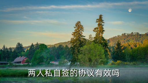 兩人私下簽訂協(xié)議有效無效區(qū)別，兩人私自簽的協(xié)議有效嗎