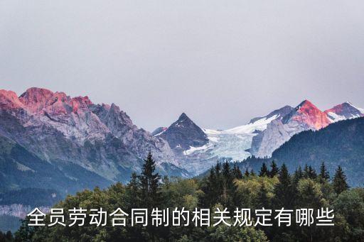 全員勞動(dòng)合同制的相關(guān)規(guī)定有哪些