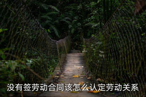 沒有簽勞動合同該怎么認定勞動關(guān)系