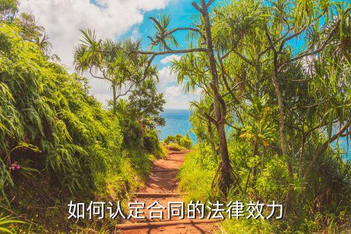 該合同的法律效力如何界定，如何確定合同的法律效力