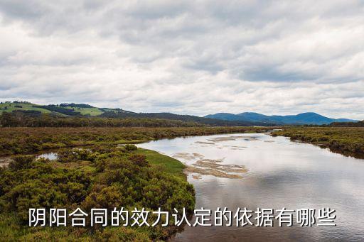 陰陽合同的效力認(rèn)定的依據(jù)有哪些