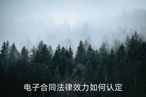 電子合同法律效力如何認(rèn)定