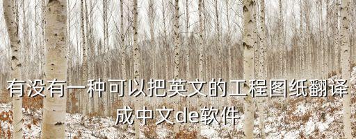 工程圖紙翻譯軟件下載，有沒有一種可以把英文的工程圖紙翻譯成中文de軟件