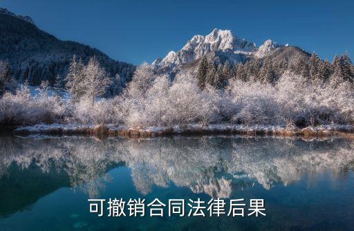 可撤銷(xiāo)合同的法律后果如何，可撤銷(xiāo)合同法律后果