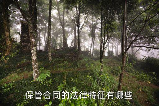保管合同包含哪些法律特征，保管合同的特征是什么