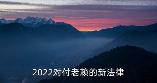 2022老賴(lài)不還錢(qián)最新法律，2022對(duì)付老賴(lài)的新法律