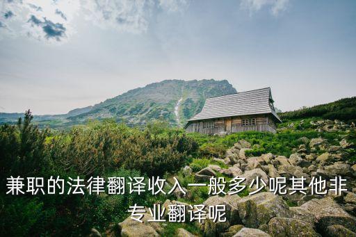 兼職的法律翻譯收入一般多少呢其他非專業(yè)翻譯呢