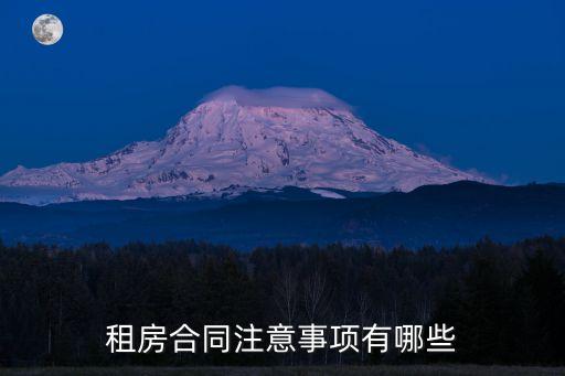租房合同注意事項(xiàng)有哪些