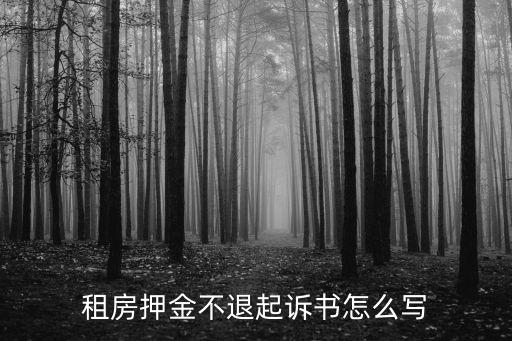 租房押金起訴書模板，租房押金不退起訴書怎么寫