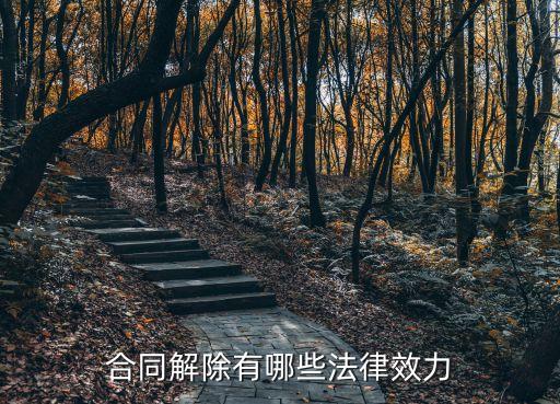 合同解除后有哪些法律效力，合同解除的效力是什么