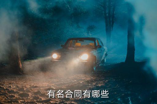 有名合同有哪些