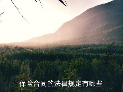 保險合同涉及哪些法律，簽訂保險合同要遵守哪些法律法規(guī)