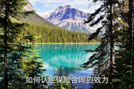 保險(xiǎn)合同法律效力如何認(rèn)定，如何認(rèn)定保險(xiǎn)合同的效力