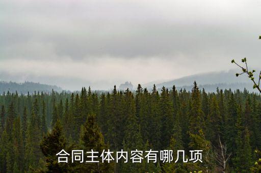 合同主體內(nèi)容有哪幾項(xiàng)