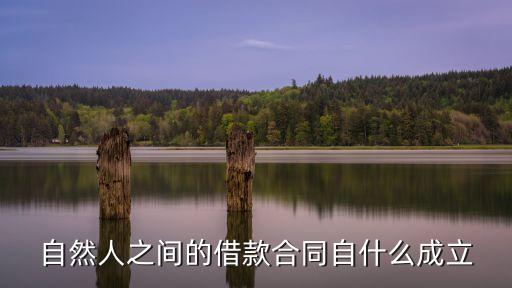 自然人之間的借款合同自什么成立