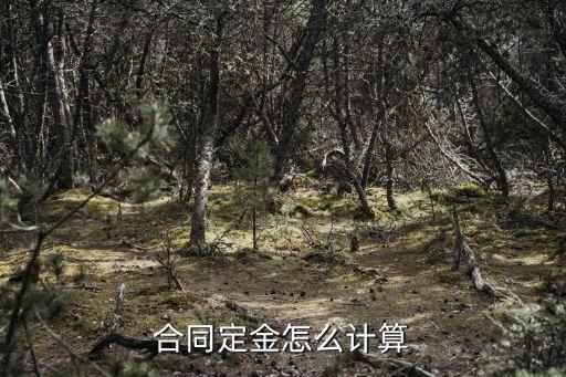 合同定金怎么計算
