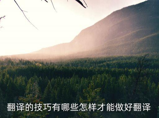 法律合同翻譯技巧有哪些，翻譯的技巧有哪些怎樣才能做好翻譯