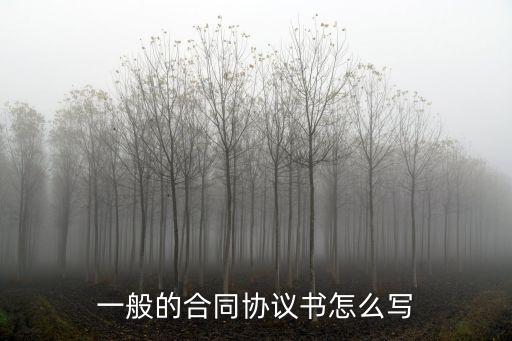 合同法律規(guī)定約定書怎么寫，一般的合同協(xié)議書怎么寫
