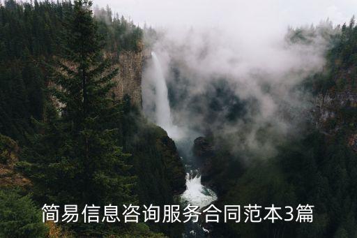 簡易信息咨詢服務(wù)合同范本3篇