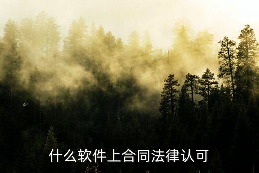 什么軟件上合同法律認(rèn)可