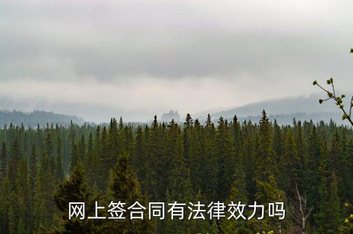 網(wǎng)上合同的法律效力有哪些，網(wǎng)上簽合同有法律效力嗎