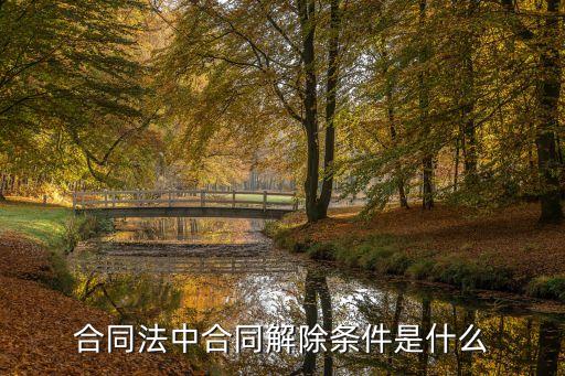 合同法的合同解除，合同法中合同解除條件是什么