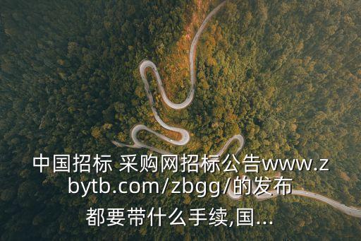 中國招標 采購網招標公告www.zbytb.com/zbgg/的發(fā)布都要帶什么手續(xù),國...