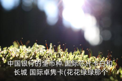 中國銀行的全幣種 國際芯片卡白和 長城 國際卓雋卡(花花綠綠那個